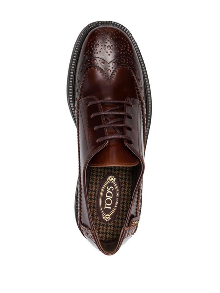 Tod'S Brogue Lace-Up Logo Tag Shoes