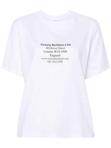 Victoria Beckham Address Print T-Shirt Clothing