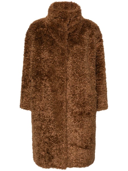 Tobacco Brown Faux-fur Coat