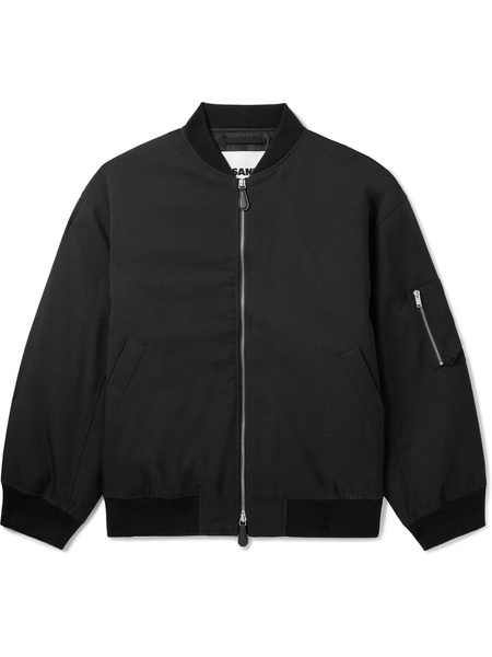 Padded Gabardine Bomber Jacket