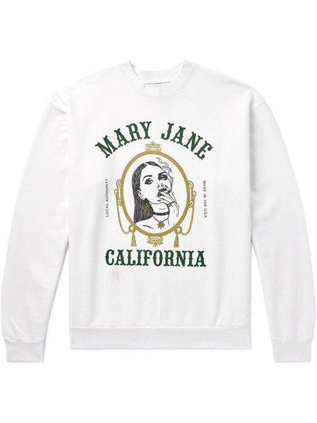 Mary Jane Printed Cotton-Jersey Sweatshirt