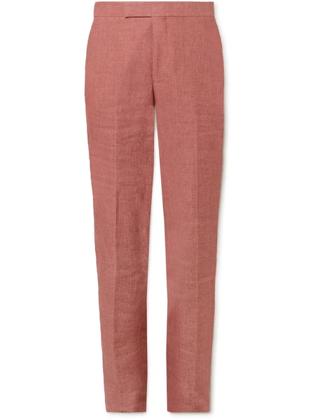 Straight-Leg Linen Suit Trousers