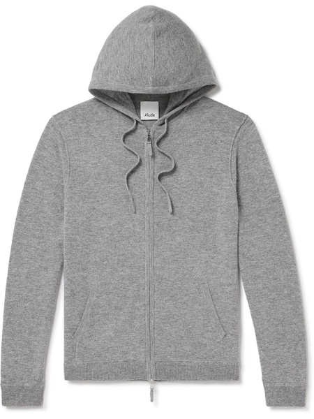 Virgin Wool and Cashmere-Blend Zip-Up Hoodie