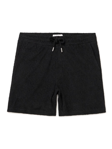 Straight-Leg Cotton-Terry Drawstring Shorts