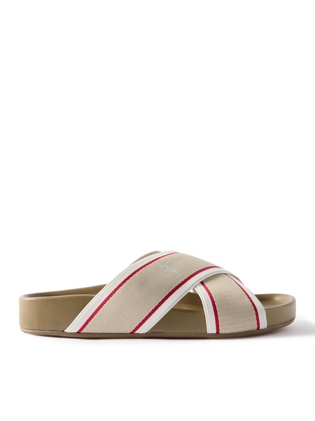 Striped Webbing Sandals