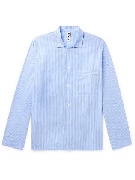 Camp-Collar Organic Cotton-Poplin Pyjama Shirt