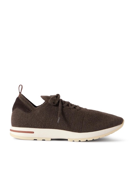 360 Flexy Walk Suede-Trimmed Knitted Wool Sneakers