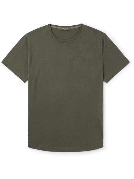 Soft Slim-Fit Silk and Cotton-Blend T-Shirt