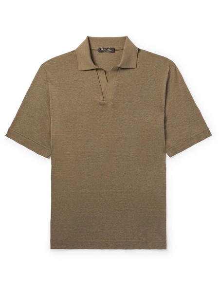 Valpiana Silk and Cotton-Blend Polo Shirt