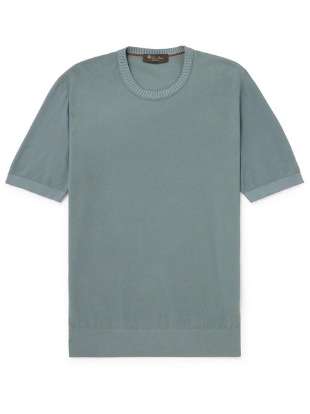 Slim-Fit Cotton and Silk-Blend Piqué T-Shirt