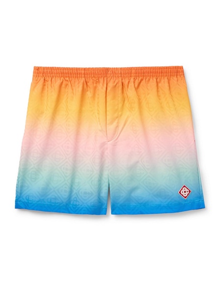 Straight-Leg Mid-Length Dégradé Swim Shorts