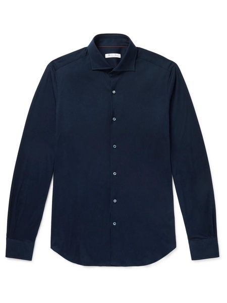 Slim-Fit Cotton-Jersey Shirt