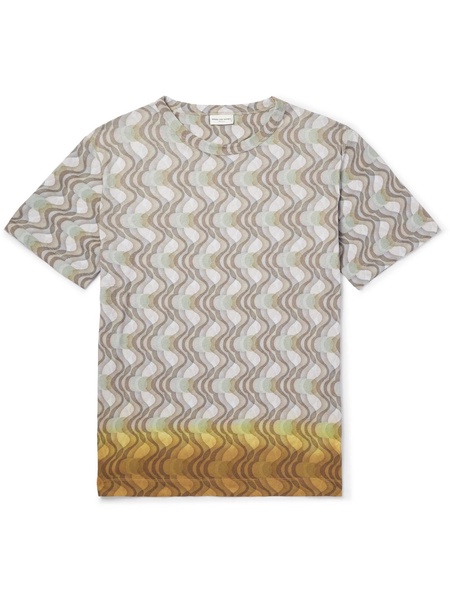 Dip-Dyed Printed Cotton-Jersey T-Shirt