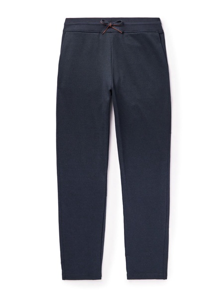 Tapered Cotton and Linen-Blend Fleece Sweatpants