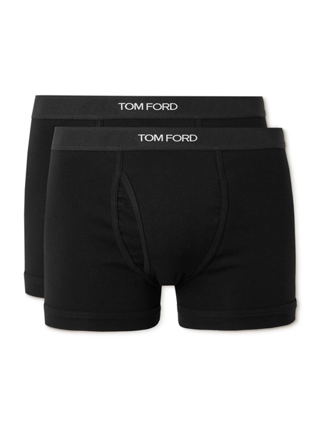 Two-Pack Stretch-Cotton Jersey Boxer Briefs