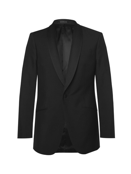 Black Slim-Fit Wool and Mohair-Blend Tuxedo Jacket