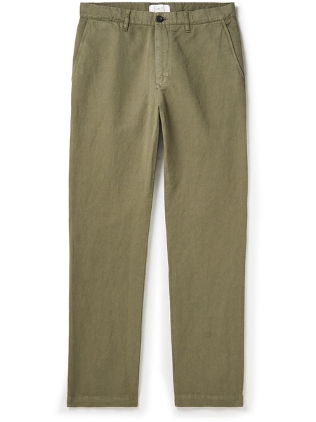 Cotton and Linen-Blend Twill Chinos