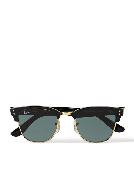 Clubmaster Reverse D-Frame Acetate and Gold-Tone Sunglasses