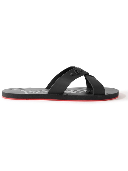 Loubi Cross Logo-Embossed Rubber Slides