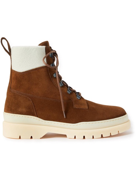 Gravel Shearling-Lined  Suede Hiking Boots