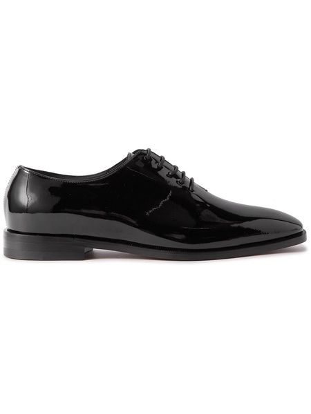 Whole-Cut Patent-Leather Oxford Shoes