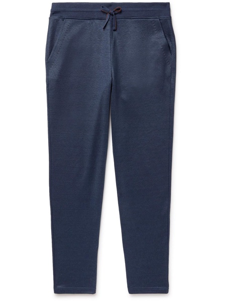 Tapered Stretch Linen-Blend Sweatpants