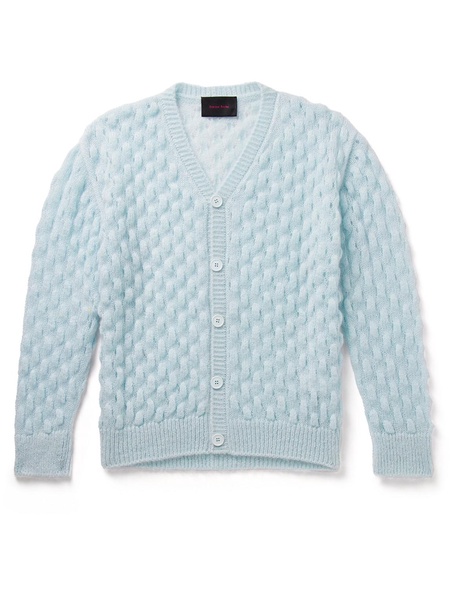 Open-Knit Mohair-Blend Cardigan