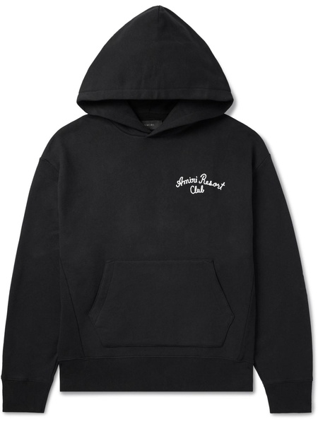 Spirit Logo-Embroidered Cotton-Blend Jersey Hoodie