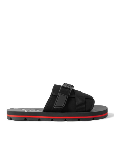 Siwa Buckled Grosgrain-Trimmed Neoprene Slides