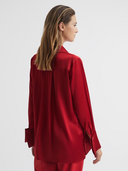 Silk Shirt in Red