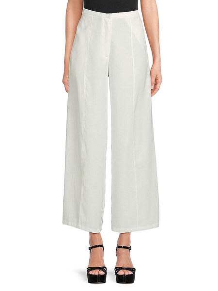 Flat Front High Waist Wide Leg Pants