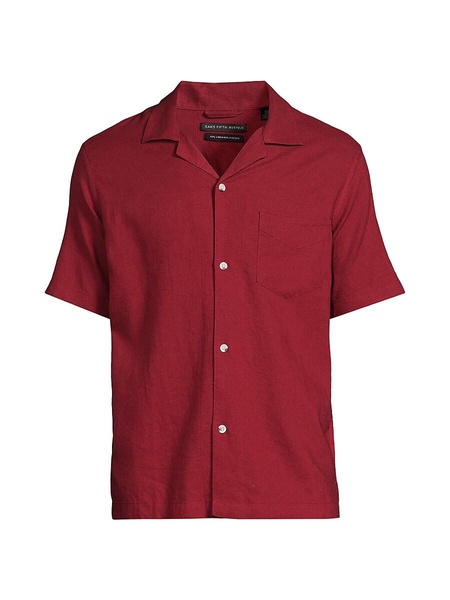 Linen Blend Camp Shirt