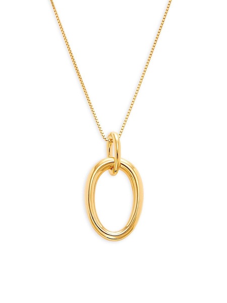 18K Goldplated Sterling Silver Interlock Neckace