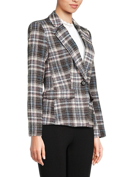 Monte Plaid Dickie Twofer Hoodie Blazer