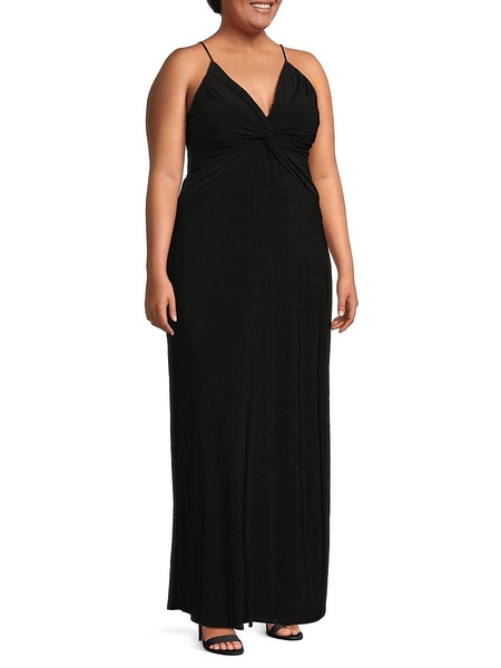 Plus Bernadette Knot Front Maxi Dress