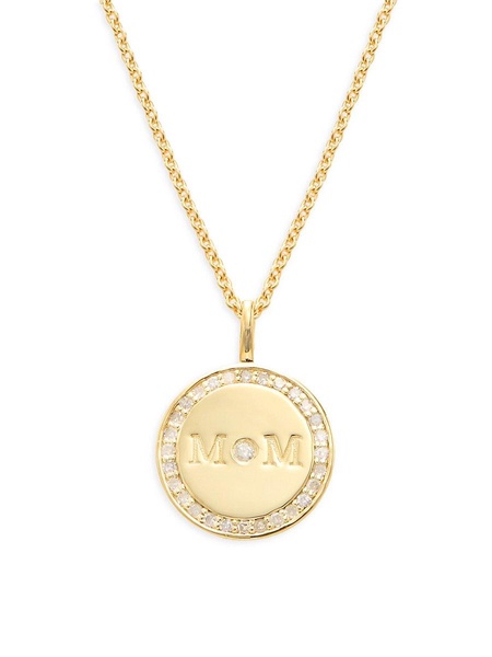 14K Yellow Gold & 0.25 TCW Diamond Pendant Necklace