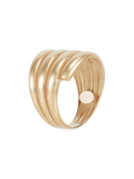 14K Yellow Gold Ribbed Ring