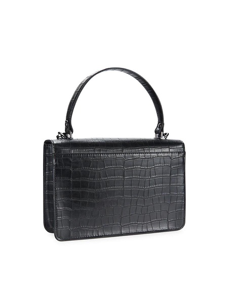 Simone Croc Embossed Satchel