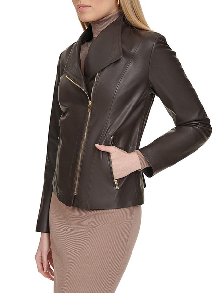 Zip Up Leather Jacket