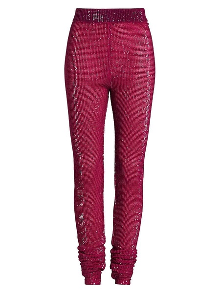 Skinny Sequin Mesh Leggings