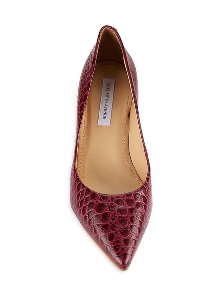 55MM Croc Embossed Leather Pumps