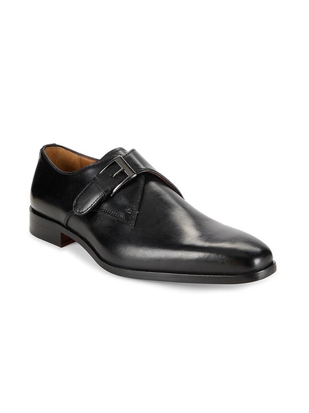 Leather Monk Strap Loafers