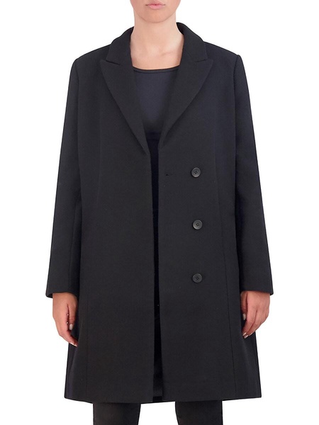 Asymmetric Peak Lapel Coat