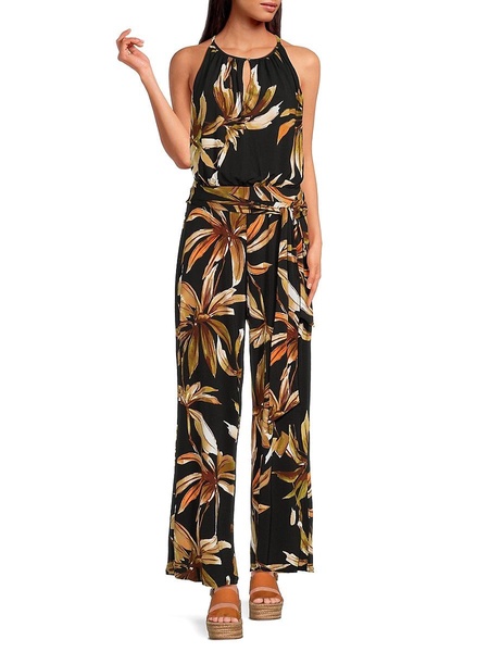 Floral Belted Jumpsuit