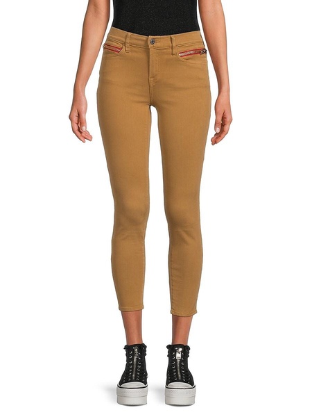 Mid Rise Cropped Skinny Jeans