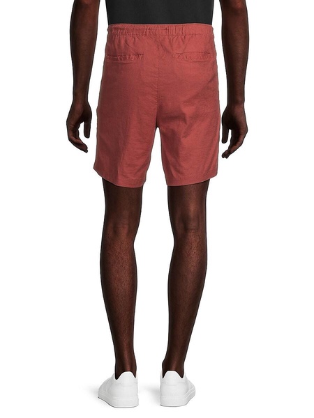 Stretch Linen Blend Shorts