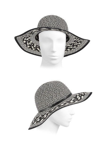 Monochrome Paper Blend Sun Hat