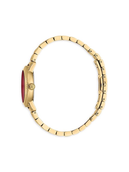 30MM Goldtone Stainless Steel & Crystal Studded Bracelet Watch