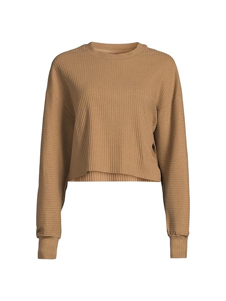 Ribbed Drop Shoulder Sweatshirt