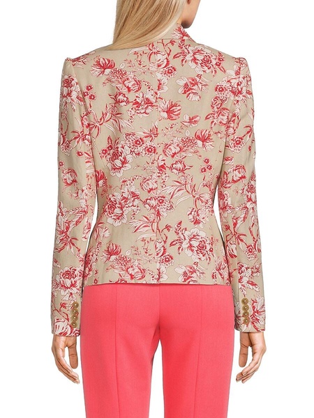 Floral Linen Blend Blazer